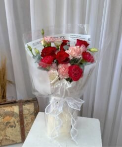 (M3) FRESH CARNATION & ROSE BOUQUET